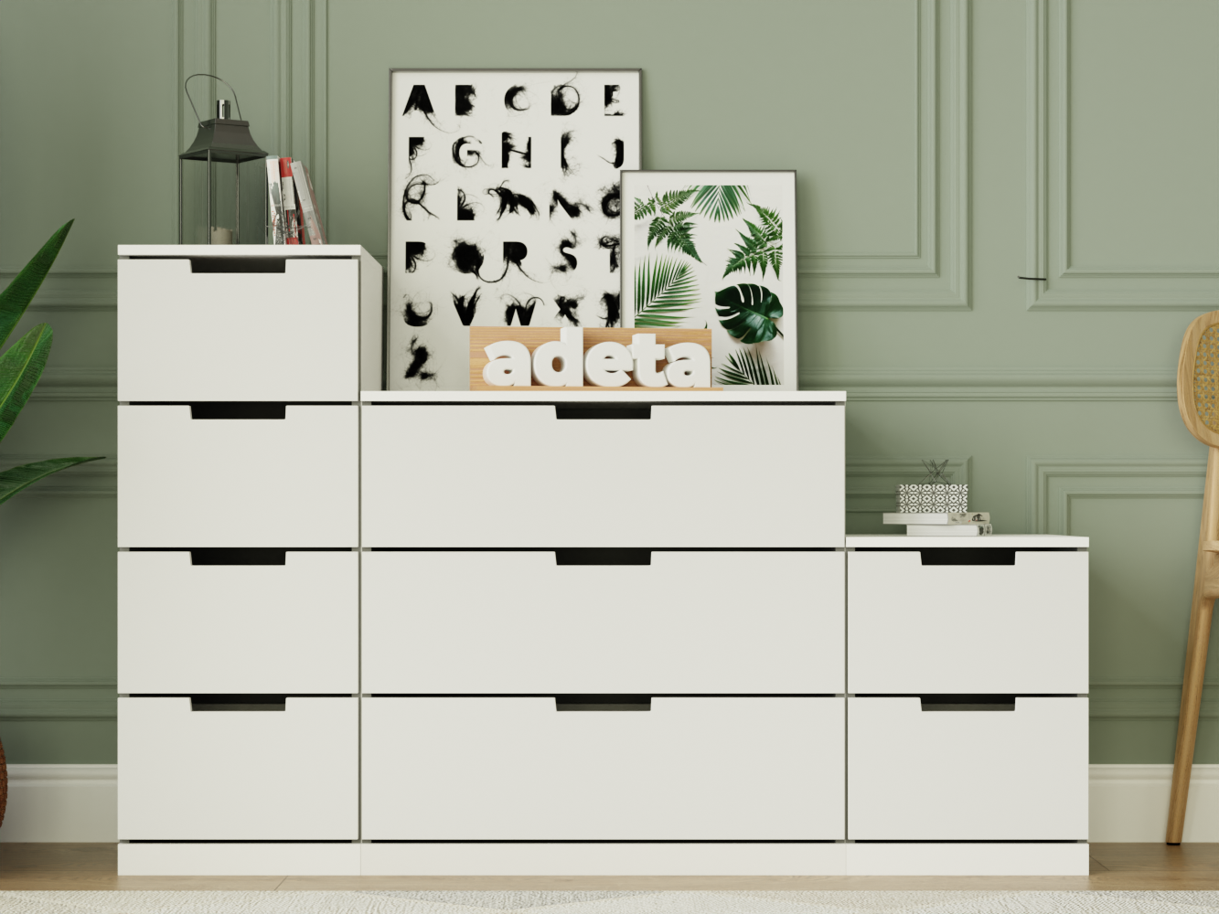 Комод Нордли 42 white ИКЕА (IKEA) изображение товара